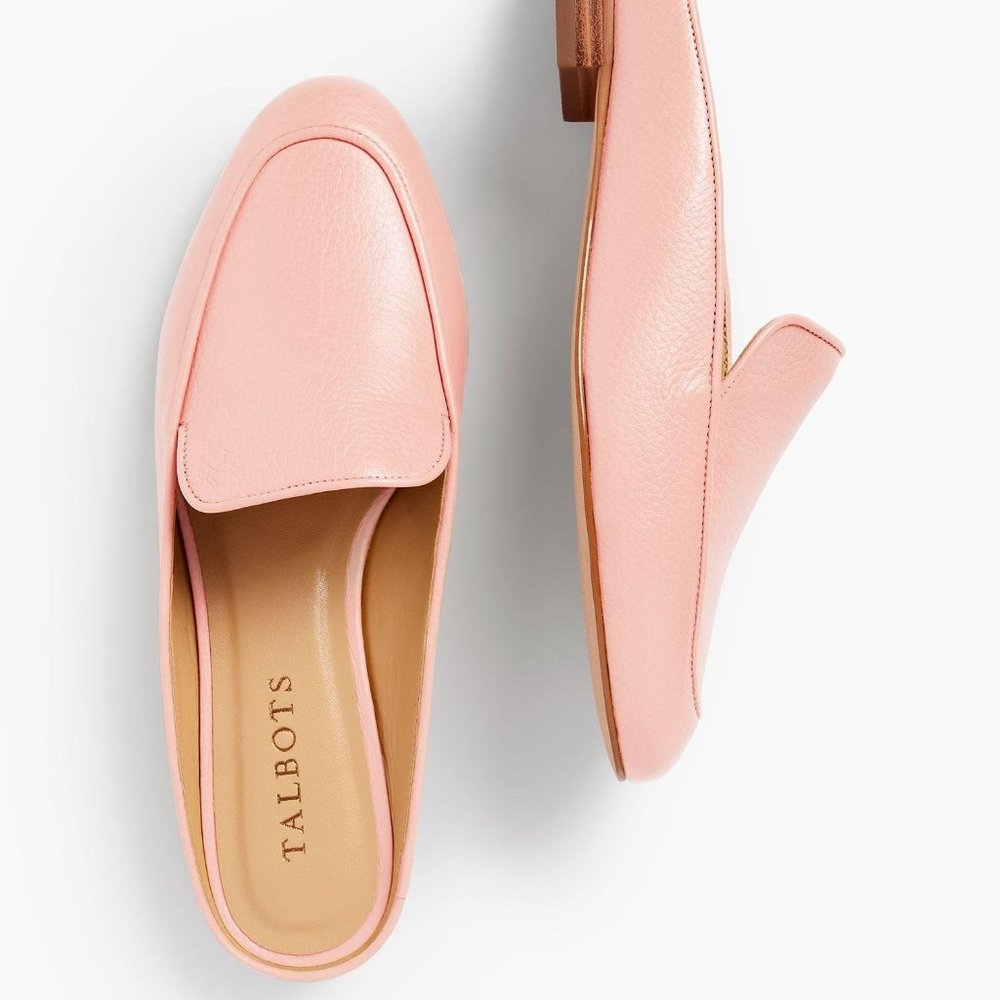 Llight Pink Leather Mules